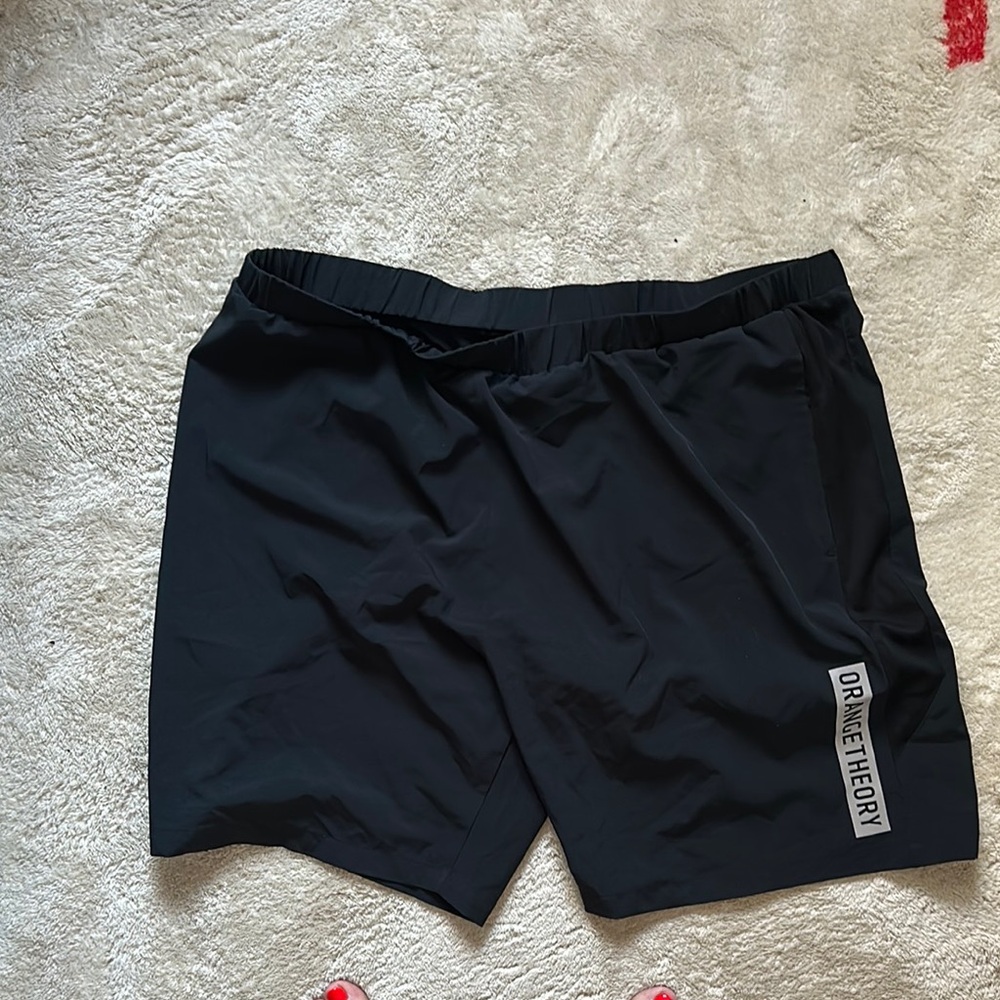 Orangetheory Black Athletic Shorts with Elastic Waistband